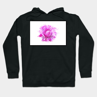 Pink rose paint splatter effect Hoodie